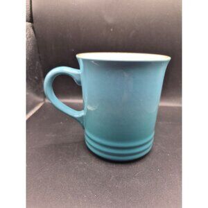 Le Creuset 14 Oz Stoneware Mug Vancouver Caribbean Teal Ombre Durable Coffee Cup
